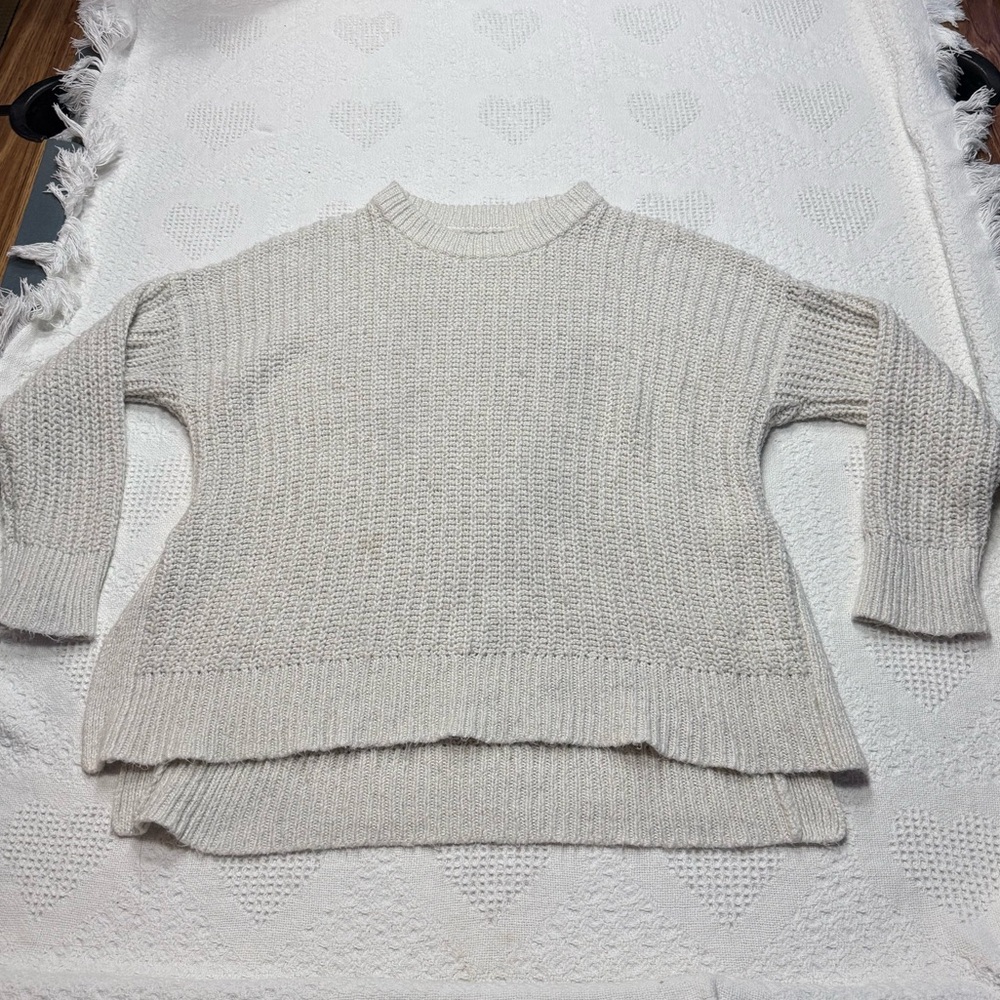 Aerie Oversized White Sweater (M)